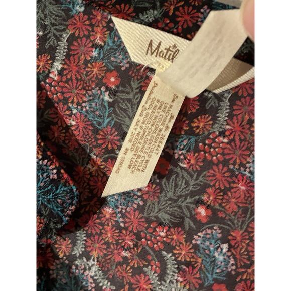 MATILDA JANE Women’s Small Floral Babydoll Boho Multi Color Sheer Shirt - Picture 7 of 9